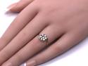 9ct Yellow Gold Damond Cluster Ring