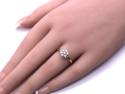 9ct Yellow Gold Diamond Cluster Ring
