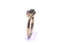 9ct Yellow Gold Diamond 2 Stone Ring