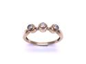 9ct Yellow Gold Diamond 3 Stone Ring