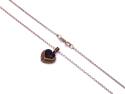 9ct Yellow Gold Garnet Pendant & Chain