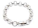 Silver Round Belcher Bracelet 7 Inch