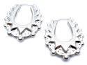 Silver Creole Hoop Earrings