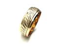 9ct Yellow Gold Patterned Ring 8mm