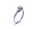 9ct Diamond Solitaire Halo Ring