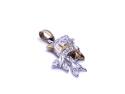 9ct CZ Double Dolphin Pendant
