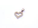 14ct Yellow Gold CZ Heart Pendant