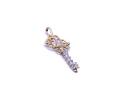9ct Yellow Gold CZ '21' Key Pendant