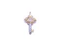 9ct Yellow Gold CZ '21' Key Pendant