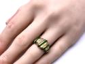Yvonne Leon Green Enamel & Diamond Ring