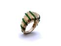 Yvonne Leon Green Enamel & Diamond Ring