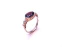 9ct Rose Gold Garnet Solitaire Ring