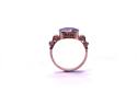 9ct Rose Gold Garnet Solitaire Ring