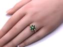 18ct Yellow Gold Emerald & Diamond Ring