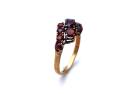 9ct Yellow Gold Garnet Cluster Ring
