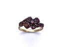 9ct Yellow Gold Garnet Cluster Ring