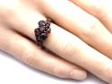 9ct Yellow Gold Garnet Cluster Ring