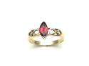 9ct Yellow Gold Rhodolite Garnet Ring
