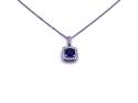 18ct Sapphire & Diamond Pendant & Chain