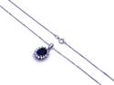 9ct Sapphire & Diamond Pendant & Chain