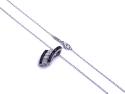 9ct Synthetic Sapphire&CZ Pendant&Chain