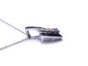 9ct Synthetic Sapphire&CZ Pendant&Chain