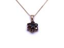9ct Yellow Gold Garnet Pendant & Chain