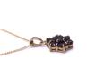 9ct Yellow Gold Garnet Pendant & Chain