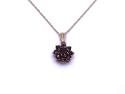 9ct Yellow Gold Garnet Pendant & Chain