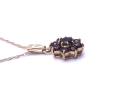 9ct Yellow Gold Garnet Pendant & Chain