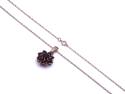 9ct Yellow Gold Garnet Pendant & Chain