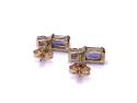 9ct Yellow Gold Iolite Stud Earrings