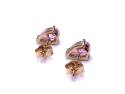 9ct Yellow Gold Pink CZ Stud Earrings