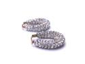 9ct Yellow Gold Crystal Hoop Earrings