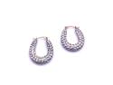 9ct Yellow Gold Crystal Hoop Earrings