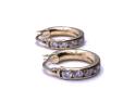 9ct Yellow Gold CZ Hoop Earrings