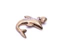 9ct Yellow Gold Diamond Dolphin Pendant