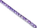 Silver Amethyst Bracelet 7.5 Inch