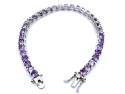 Silver Amethyst Bracelet 7.5 Inch