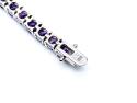 Silver Amethyst Bracelet 7.5 Inch