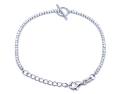 Silver Cz T-Bar Bracelet