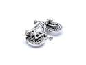 Silver Marcasite Bicycle Pendant Brooch