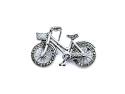 Silver Marcasite Bicycle Pendant Brooch