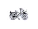 Silver Marcasite Bicycle Pendant Brooch