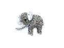 Silver Marcasite Elephant Brooch
