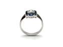 Platinum Sapphire and Diamond Cluster Ring 0.30ct