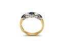 18ct Yellow Gold Sapphire & Diamond 5 Stone Ring