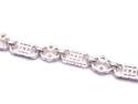Silver Stars & Bars Bracelet 8 Inch