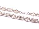SIlve Stars & Bars Necklet 22 Inch