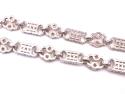 SIlve Stars & Bars Necklet 22 Inch